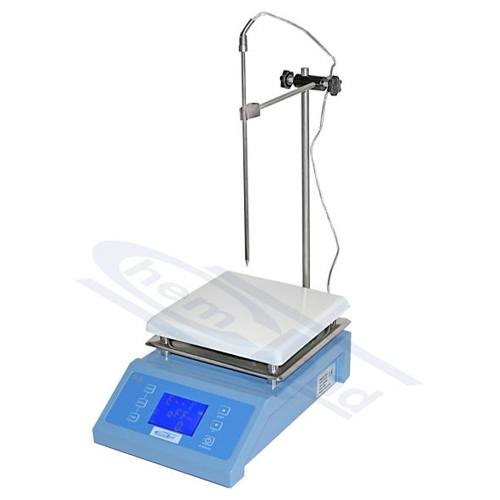 Digitalna magnetna mešalica sa grejnom pločom 190x190, sa stalkom i pt senzorom za temperaturu model 06-sh2-4c, CHEMLAND