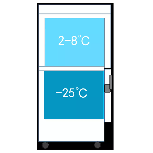 Kombinovani laboratorijski frižider-zamrzivač 183L, model RFZ-25V370, MEGA SOLUTION