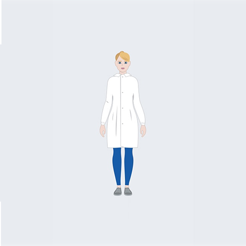 Mantil od PP-a 30 g/m2 sa dugmadima, bez džepova