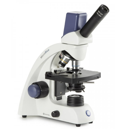 Monokularni mikroskop MicroBlue sa ahromatskim objektivima i LED osvetljenjem