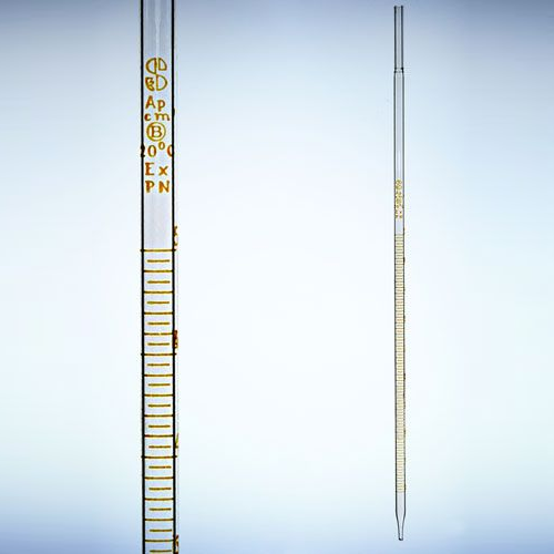 Pipeta odmerna 1,0 ml, plava graduacija, Chemland