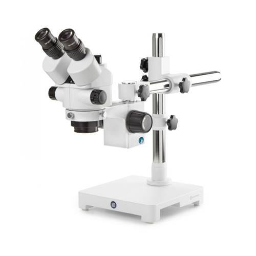 Binokularni Stereo Zoom Mikroskop StereoBlue zoom objektiv 0.7x do 4.5x, uvećanje od 7x do 45x sa univerzalnim stalkom. Bez osvetljenja.