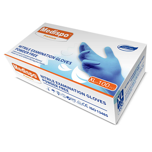 Nitrilne rukavice PLAVE bez pudera 3,5g Medispo 100/1